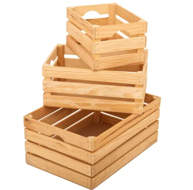 Wholesale custom high quality natural bamboo wooden storage box clothes storage box