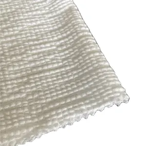 热卖人造丝粘胶纤维，带氨纶皱纹面料，用于连衣裙