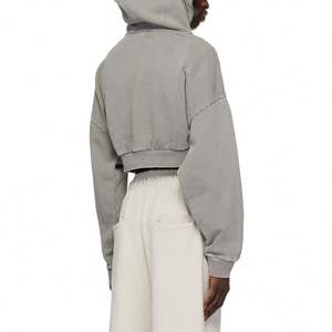 Custom Heavyweight Cropped <b>Hoodie</b> <b>Men</b> Boxy Cropped <b>Hoodie</b> Crop Hoodies for <b>Men</b> - Product Image 4