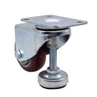 Roulettes pivotantes industrielles Roues en PU/PVC 360° rotatives Réglables Capacité de charge lourde 80 kg pour meubles Bancs de travail