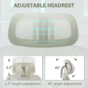 Ergonomic Lift <b>Office</b> <b>Chair</b> <b>with</b> Foot Rest Dynamic <b>Lumbar</b> <b>Support</b> 2D Headrest & Armrest - Product Image 3