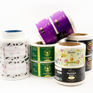 Il pacchetto di etichette adesive in rotolo di vinile con Logo personalizzato stampato utilizza un <span class=keywords><strong>adesivo</strong></span> per etichette rotonde di ringraziamento - Product Image 1