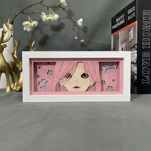 Caja DE LUZ DE Anime <span class=keywords><strong>Nana</strong></span> Komatsu para decoración de dormitorio infantil <span class=keywords><strong>Manga</strong></span> LED luz de noche Hachi caja de luz de corte de papel al lado de la lámpara - Product Image 2