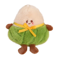 Breloques de sac en peluche courte en forme de Zongzi, boulette et pain vapeur, sur le thème alimentaire du Festival des Bateaux-Dragons, en fibre de polyester, vente en gros