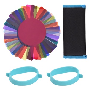 24PCS đầu tròn máy ảnh đèn flash gel bộ lọc ánh sáng Bộ lọc chỉnh màu sắc cho Godox V1 loạt Speedlight h200r Flash Head - Product Image 3