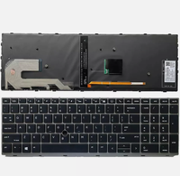 Keyboard Laptop AS Baru untuk HP EliteBook 850 G5 850 G6 755 G5 dan 755 G3 G4 850 G3 G4 Keyboard Notebook Bingkai Perak
