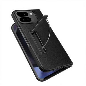 Funda para <span class=keywords><strong>Google</strong></span> Pixel 10 Pro Fold con Soporte, Cubierta de Cuero con Textura Litchi y Protector de Pantalla, Protección Total a Prueba de Golpes - Product Image 1