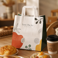 Sacs en papier personnalisés SOS pour restaurants, en papier kraft recyclé, pour la livraison de nourriture, commandes en gros, emballage pour boulangeries, charcuteries et aliments pour bébés