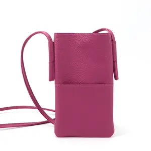 새로운 디자인 여성 남성 전화 파우치 어깨 가방 암소 가죽 크로스 바디 휴대 전화 가방 및 케이스