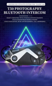 <span class=keywords><strong>Intercomunicador</strong></span> para Casco de Motocicleta TOUCARE T50 para 3 Personas con Bluetooth - Comunicador Inalámbrico para Motociclistas con Grabación de Cámara - Product Image 4