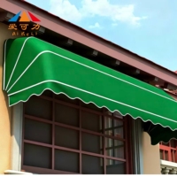 Toldo Curvo Moderno de Aleación de Aluminio, Resistente, para Tiendas, Parasol Manual Plegable, Semicircular, Retráctil para Espacios Comerciales