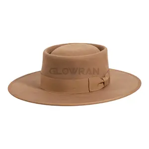 Chapéus Fedora de feltro de lã unissex unissex marrom Austrália moletom ajustável