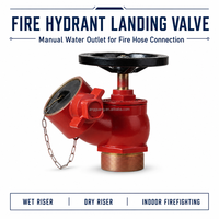 Robinet de raccordement pour hydrant d'incendie avec volant et sortie latérale pour systèmes de conduites humides et de conduites sèches