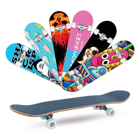 Planche à roulettes professionnelle de 31 pouces en bois d'érable pour le street-skating, avec quatre roues, plateau concave double-coupure en alliage d'aluminium, roues en PU, charge maximale de 150 kg