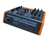 Console de mixage analogique métallique OEM SL4K pour diffusion en direct, 4 canaux, Type-C OTG, haute performance, avec fonction Loop-Back et effets audio professionnels
