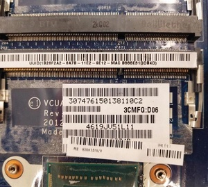 Placa-Mãe para Laptop Toshiba Satellite U940 U945 K000141020 VCUAA LA-9161P com CPU I3-3227U HM77 <span class=keywords><strong>DDR3</strong></span> 100% Testada Envio Rápido - Product Image 3