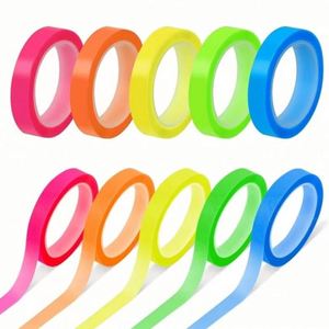 10 Rollos de Cinta Autoadhesiva PET para Resaltar, 5 Colores, Notas Adhesivas para Anotaciones en Libros, Marcadores de Lectura, Adhesivos Promocionales - Product Image 2