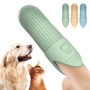ZELIKO Oferta Especial Cepillo de Dientes para Mascotas, Cepillo de Dientes de Silicona para Gatos y Perros, Cuidado Dental para Mascotas, Dedeños de Silicona para Dientes de Perro - Product Image 1