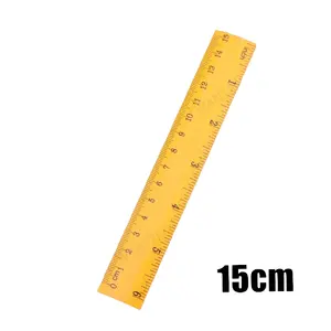 Righello in legno rettilineo per la vendita all'ingrosso di 15cm 20cm 25cm 30cm in legno resistente giallo penna a matita affilata libera