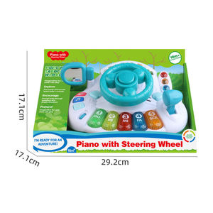Jouet musical pour volant de voiture avec 5 touches de piano, lumières, mots directionnels en anglais, développement de la motricité fine, cadeau pour enfants - Product Image 3