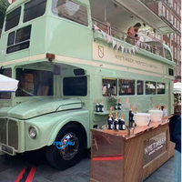Bus personnalisé à deux étages Boîte mobile électrique multifonctionnelle Camion-restaurant de bar Cuisine entièrement équipée Café-bar Remorque alimentaire