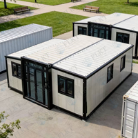 Maison préfabriquée extensible de luxe FLKT de 40 pieds, 3 chambres, 1 salon, villa modulaire familiale moderne