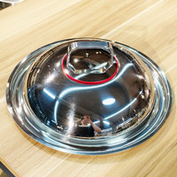 Accessoires de cuisine Lecos, couvercle de casserole en acier inoxydable, couvercle en verre transparent pour les poêles de cuisine à domicile, pour la friture