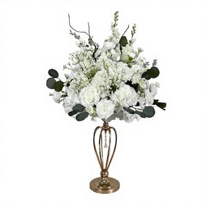 DKB Arreglo de Rosas Artificiales Realistas, Centro de Mesa con Bola de Flores para Boda, Hecho a Mano para Decoración de Bodas - Product Image 1