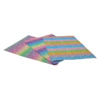 Accessoires DIY en cuir PU écologique à paillettes, imprimé étoiles et rayures arc-en-ciel, nœud scintillant, rouleau souple résistant à l'abrasion