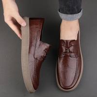 Nouveaux mocassins décontractés pour hommes en cuir véritable, vente en gros, marque tendance et haute qualité, toutes saisons.