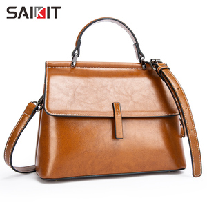 2024 da bò da túi xách cho phụ nữ Hot Bán Vai Túi xách tay không thấm nước sáp dầu chính hãng Tote Túi xách - Product Image 5