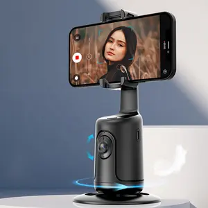 Newest Mini AI 360-degree Video Head Face Smart Recognition Tracking Gesture Operated Vlog Live Streaming Mobile Phone Holders