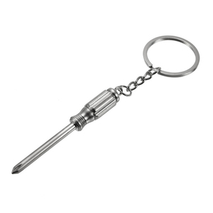 Bán Sỉ Dụng Cụ Cắm Trại <span class=keywords><strong>Mini</strong></span> Bằng Kim Loại Tùy Chỉnh Móc Khóa Tua Vít - Product Image 2