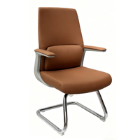 Chaise de bureau de direction moderne et élégante en cuir PU de haute qualité, base en aluminium, hauteur réglable, dossier à motif diamant.