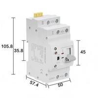 Commutateur de transfert automatique bipolaire 63A 220V pour alimentation de secours domestique, interrupteur de commutation ATS, production d'usine