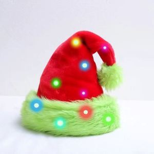 New Arrivals Fluorescent Green Christmas Hat With Frayed Edge Design Holiday Party Accessory | Customizable Option - Product Image 3