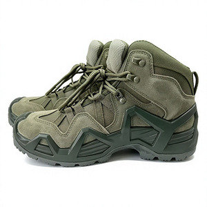 Bottes de randonnée tactiques imperméables en daim vert olive SF07, coupe mi-haute, robustes et durables, série Trekking 2e génération 2 - Product Image 1