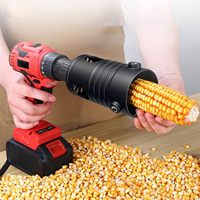 Décortiqueuse de maïs électrique entièrement automatique en acier inoxydable 220V, petite machine rotative à éplucher avec moteur pour maïs sec