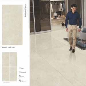Azulejos de Porcelana Pulida Vistaar Marfil Marrón/Tan de 650x650 mm para Diseño de Pisos y Paredes de Lujo, Uso en Exteriores, Baños y Vestíbulos - Product Image 1