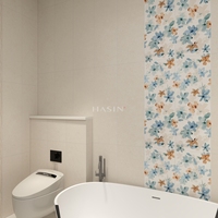 Carreaux de sol en porcelaine italienne antidérapants 300x900, style rustique, motif floral, carreaux de salle de bain modernes, finition mate, carreaux floraux vintage