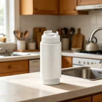 Bouteille souple en plastique pour aliments, conteneur de rangement de cuisine moderne multifonctionnel, 12oz 16oz 20oz 24oz, conception durable, portable et réutilisable