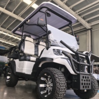 Voiturette de golf électrique surélevée 4 places avec batterie au lithium 48/60V, configuration personnalisée pour clubs, communautés et sites touristiques