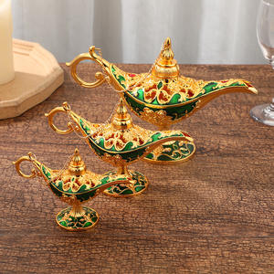 Lámpara mágica de Aladino con diseño dorado de lujo ligero, decoración para banquetes de corte, lámpara mágica, decoración artesanal de lámpara mágica - Product Image 4