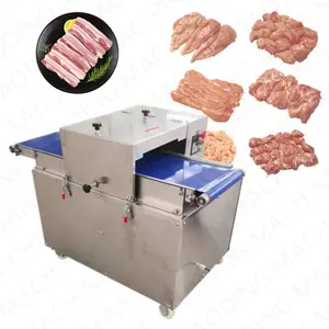 Houston Trancheuse à viande fraîche automatique coupe-poitrine de poulet découpeuse de bande de viande de porc machine à trancher la viande de boeuf commerciale