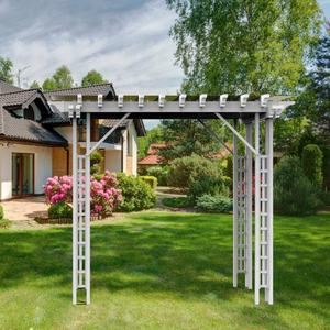 2022 cadre d'arche en vinyle réutilisable, fleurs amovibles personnalisées, décor de jardin extérieur, arbre en pvc, forme de grille, arche de mariage blanche - Product Image 5