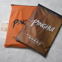 Sac en polyéthylène givré personnalisé avec logo d'entreprise, fermeture éclair CPE, pour vêtements de sport, vêtements de gym, emballage de vêtements, refermable