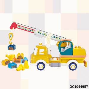 <span class=keywords><strong>Dessin</strong></span> <span class=keywords><strong>animé</strong></span> <span class=keywords><strong>grue</strong></span> <span class=keywords><strong>camion</strong></span> jouets les garçons briques de construction et bloc enfant jouet briques avec son de lumière et fonction de pulvérisation de brouillard - Product Image 6