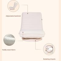 Sofá perezoso Teddy Fleece Silla giratoria Salón Balcón Salón Silla de lectura Silla De Luna Sofá individual