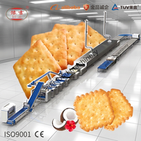 Ligne de production de biscuits entièrement automatique, usine de fabrication de biscuits durs et mous avec four tunnel pour boulangerie commerciale