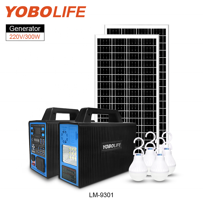 2024 Yobolife, новый выпуск, люм-9302 мини-генератор на солнечных батареях переменного тока 300 Вт, домашняя солнечная панель, электростанция 12 В постоянного тока, солнечная система освещения